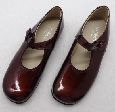 Start Rite Girls Mary Jane Shoes Burgundy Hook & Loop Patent Leather Size 12 - Image 1 of 4