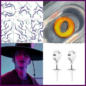 K-Pop Cazadores de Demonios Jinu Saja Niños Juegos con disfraces Accesorios Tatuaje Pegatina Pendiente Villanos - Imagen 1 de 26
