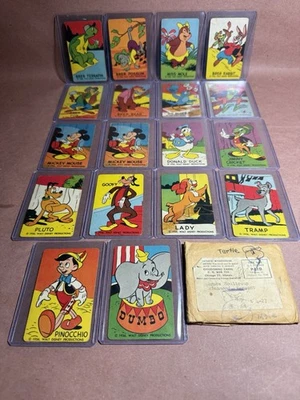 18 tarjetas de dibujos animados originales de Walt Disney 1956 sin clasificar con sobre de correo Foto 1 de 4