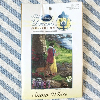 Disney Dreams Collection Thomas Kinkade 2009 Kit de punto de cruz Blancanieves 5" x 7" Foto 1 de 4
