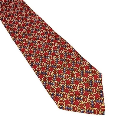 古驰联锁圆圈丝绸领带 — 第 1/4 张图片