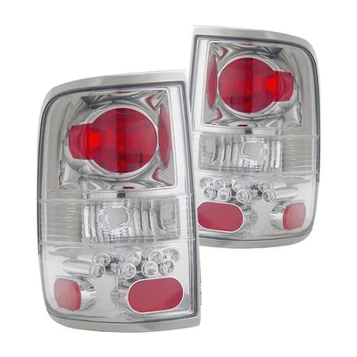 For Ford F-150 04-08 Anzo Driver & Passenger Side Chrome/Red Euro Tail Lights - Image 1 of 3