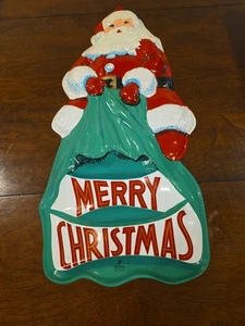 Vintage Airfo Molded Plastic 3D Santa Christmas Decor Wall Hanging Rare NOS - Picture 1 of 13