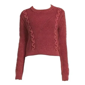 For The Republic Burgundy Thick Knit Sweater Women’s Size Medium - Picture 1 of 4