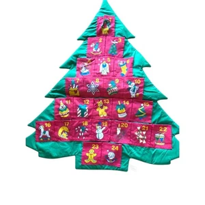 Avon Vintage 1995 Festive Red abd Green Christmas Tree Advent Calendar 24 Day - Picture 1 of 6