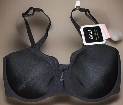 Nuevo con etiquetas Sujetador Camiseta Convertible Bali Ultra Light Con Aros, Negro 36DD Foto 1 de 4