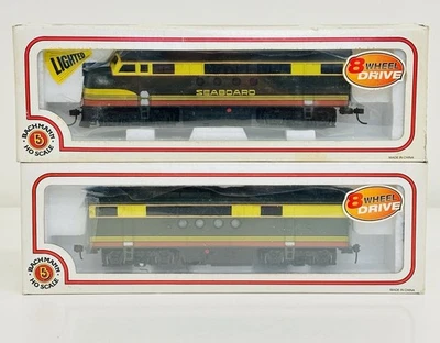 Bachmann HO Seaboard FT-A & FT-B Powered AB Diesel Locomotive Set 11705 11805 EX - Image 1 of 4