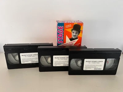 Classic Comedy VHS Tapes Charlie Chaplin Buster Keaton Keystone Cops 1930s - Image 1 of 4