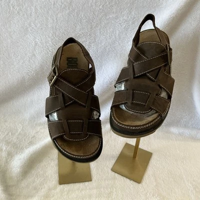 VTG Bongo Leather Chunky Platform Sandals Shoes Women's 90s Y2K Grunge S:8 *READ - Image 1 of 4