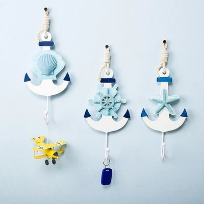  Wall Hangers for Clothes Nautical Themed Hooks Ocean Bedroom Decor - Image 1 of 4