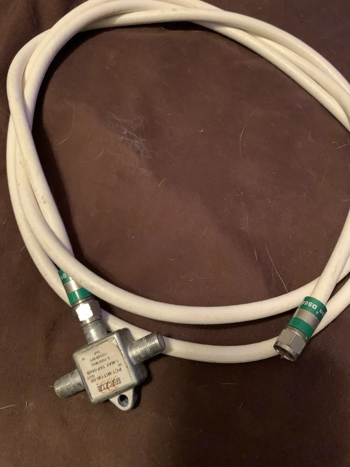 Acoplador coaxial TV cable T Tap digital CATV con cable Foto 1 de 1