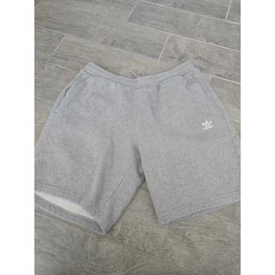 Pantalones Cortos Adidas Para Hombre Gris Cintura Elástica Logo Informales Salón Atletismo Grandes Foto 1 de 4