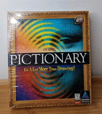 Pictionary CD-ROM Game Vintage Windows 95 Hasbro Interactive. New.  Sealed 💥 - Image 1 of 4