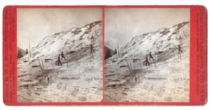 Marshall Yellowstone Stereoview Mammut heiße Quellen obere Becken - Bild 1 von 2