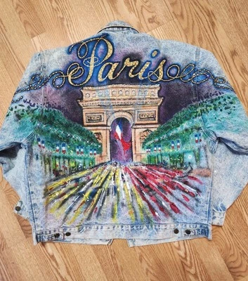 Chaqueta de diseñador Tony Alamo Paris de colección. Talla grande. Pintado a mano con gemas de Swarovski Foto 1 de 4