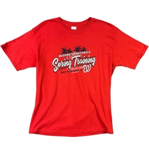 Gildan T-Shirt XL Youth Red Washington Nationals Spring Training Softstyle MLB - Picture 1 of 7