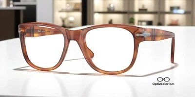 PERSOL PO3312V 96 Terra Di Siena Transparente 52 mm Unisex Anteojos Foto 1 de 2