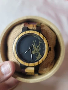 Bobo Bird Holz Herrenuhr 100% NATUR Handarbeit - Bild 1 von 4