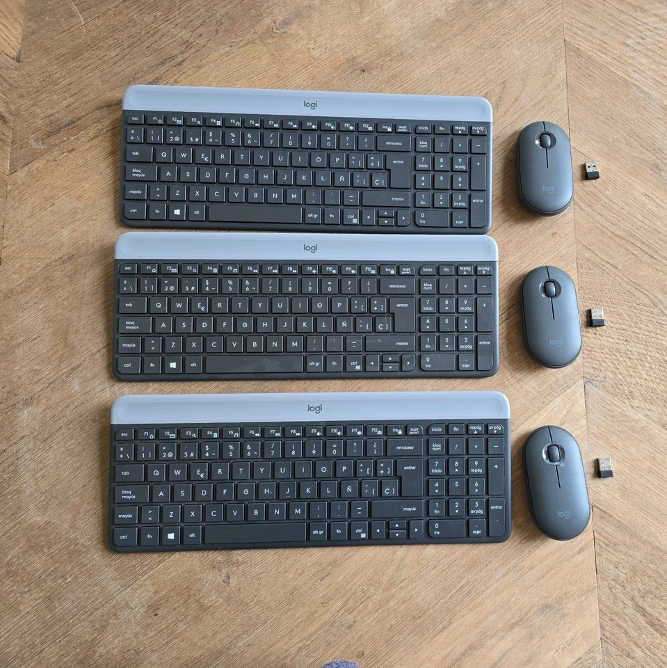 LogitechWireless Keyboard MK470 With USB Dongle & Mouse M340 QWERTY Spanish - Image 1 of 1