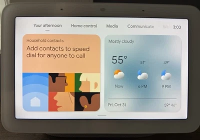Nest Hub 7 智能触摸屏显示屏谷歌助手第 2 代粉笔 — 第 1/4 张图片