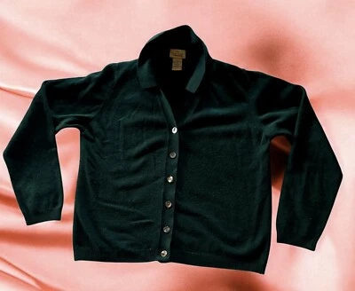 复古 限量(象牙色标签)羊羔毛领 V 领开衫毛衣 意大利制造 — 第 1/4 张图片