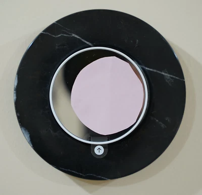 Cubierta/base de placa de pared de mármol natural termostato Nest para gens 4/3/2/E negro Foto 1 de 4