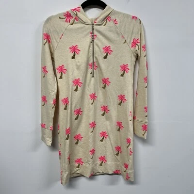 Vestido Patrón Lilly Pulitzer Con Capucha Talla XXS Jaspeado Tropical Palma UPF 50+ Foto 1 de 4