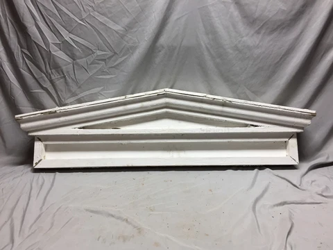 Antique Window Header Pediment Greek Wood and Metal Shabby Vintage Chic 16-19M Cover