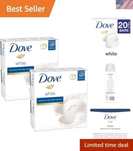 White Beauty Bar: 3.75 oz Gentle Soap for Hydration & Bacteria Removal - 20 Bars - Picture 1 of 10