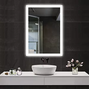 Illuminated Bathroom Mirror With LED light Bluetooth Shaver Socket Demister - Picture 1 of 31