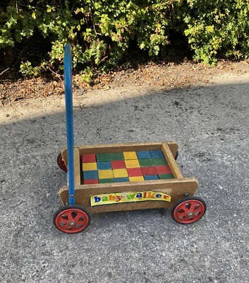 Vintage Baby Walker with Bricks (Nostalgic)  - Image 1 of 4