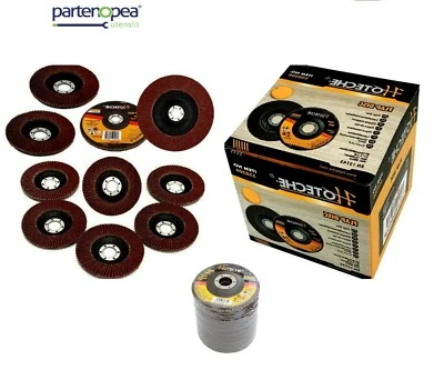 HOTECHE\OXFORD Dischi Abrasivi lamellari per smerigliatrici da 115 mm per sgrossare kit di 10pz
