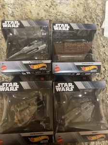 Star Wars Hot Wheels Snowspeeder, N-1 Star fighter, Sandcrawler, Ghost Lot Of 4 - Picture 1 of 1