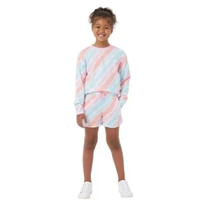 32 Degrees Girls Size Small 7/8 Pink  Sweatshirt & Shorts Set NWT - Picture 1 of 4