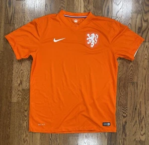 Nike NETHERLANDS 2014 2015 HOME FOOTBALL SHIRT SOCCER JERSEY 577962-815 MENS L - Picture 1 of 8