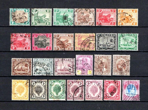 British Malaya, mixed, used.  (1878) Cover