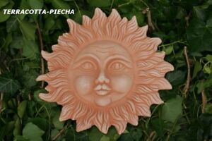 terracotta Sonne  terrakotta Wandbild ca 28 cm x 29 cm x 3 cm d.