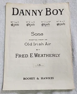 Danny Boy Song Spartiti Fred E. Weatherly - Foto 1 di 3