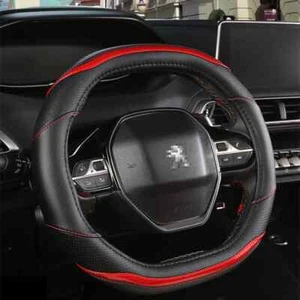 Cubierta Volante Coche Fibra Carbono + Cuero PU Auto Accesorios Interior - Imagen 1 de 21
