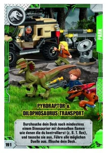 LEGO Jurassic World Series 2 Karta 191 Piroraptor i transport dilofozaura - Zdjęcie 1 z 1