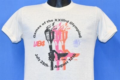 vintage 80s LA84 OLYMPIC GAMES XXIII LOS ANGELES WATER POLO t-shirt OLYMPICS S - Image 1 of 4