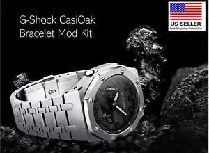 Casioak G-shock GA2100 Casio Metal Watch Band Strap Bezel Replacement Mod Kit - Picture 1 of 20