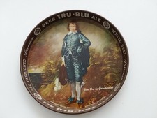 Tru-Blu Beer Ale Blue Boy Metal Beer Tray Northhampton Brewery Corp Pa 12" 1940s