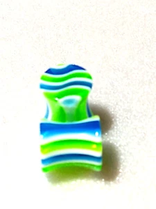 1 pair 0g Wave Acrylic Ear Plug Blue White Green set Look Sexy Hot Cool - Picture 1 of 1