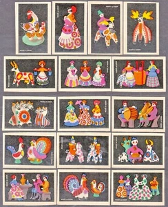 USSR 1957 Matchbox Label - Cat.17Z, #231/46 set glazy, The Dymkovo folk toy. - Imagen 1 de 3