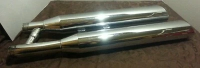 De colección 00 04 JUEGO SILENCIADOR ESCAPE HARLEY DAVIDSON FL SPRINGER SOFTAIL MOTOCICLETA OEM Foto 1 de 4