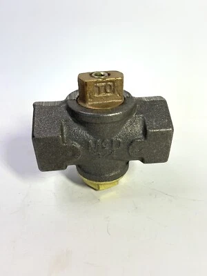A.Y. McDonald 559B 4810-121 Flat Head Gas Plug Valve No Lockwing 3/4" FNPT - Image 1 of 4