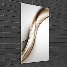 Wand-Bild Kunstdruck aus Acryl-Glas Hochformat 50x100 Braune Welle