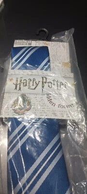 Corbata Harry Potter (RAVEN). Azul con rayas plateadas. Nuevo en el paquete. Por W Foto 1 de 4