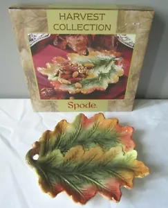 SPODE Harvest Collection Porcelain Holiday Leaf Dish Plate 8" NIB - Picture 1 of 4